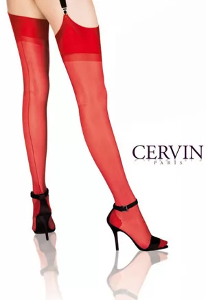 Bas voile Séduction Couture rouge CERVIN