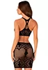 Top et jupe extensible sexy noirs