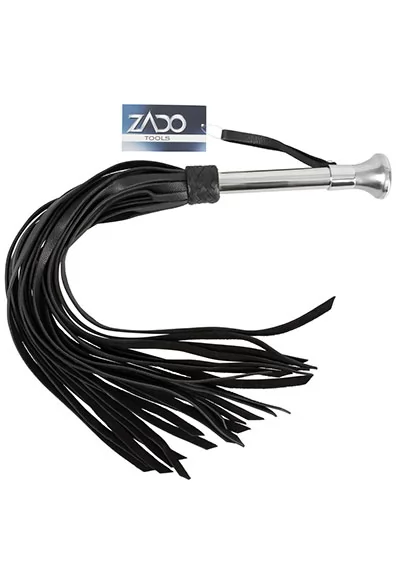 Leather Flogger steel handle