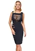 Bodycon dress cut-out neckline