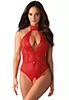 Dagmarie crotchless red bodysuit