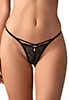 Black lace thong with jewel Iliosa