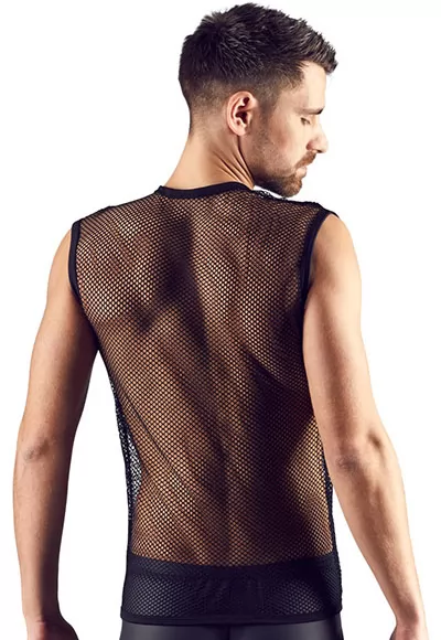 Mens Fish Net Tank Top