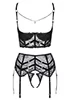 Shelf bustier suspender belt and string