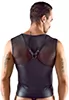 Sleeveless top in matte black for men