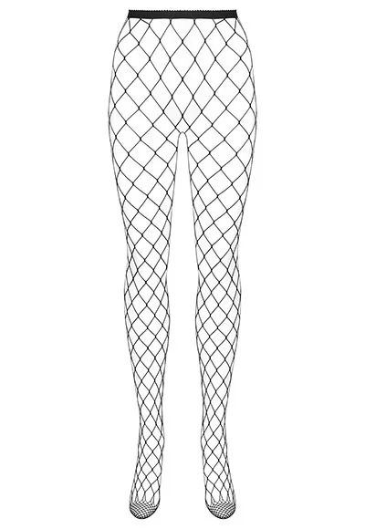 Black wide fishnet tights S812