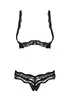 Crotchless lingerie lace 2 pcs Luvae Black