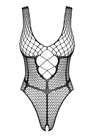 Naughty teddy fishnet Black B117