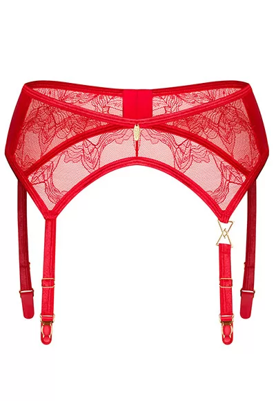 Red lace garter belt Aliosa