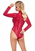 Red long sleeved bodysuit snake pattern