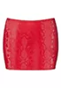 Red mini skirt snake pattern