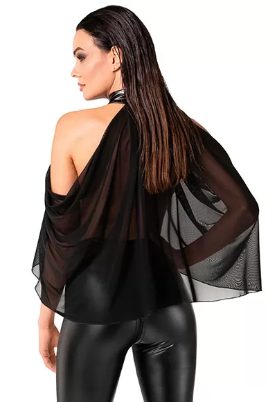 Sexy sheer bolero with collar Opium