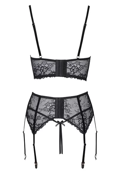 Shelf bustier suspender belt and string