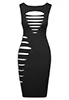 Bodycon dress cut-out neckline