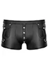 Boxer shorts snap button pockets matte black