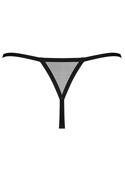 Novenes black crotchless thong