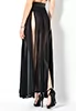 Saint Raphael black long slit skirt