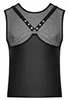 Sleeveless top in matte black for men