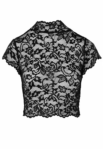 Stretch sheer lace top Essence