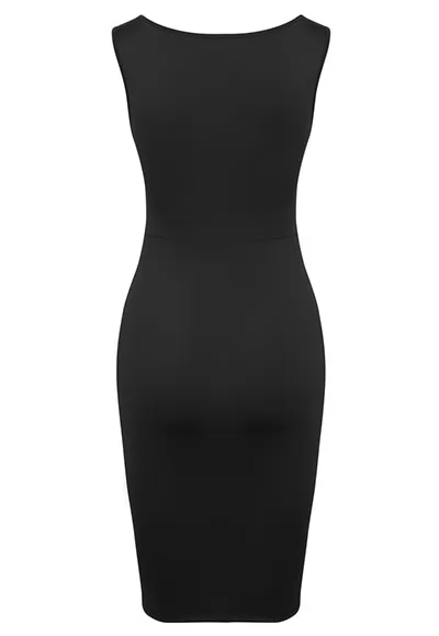 Bodycon dress cut-out neckline