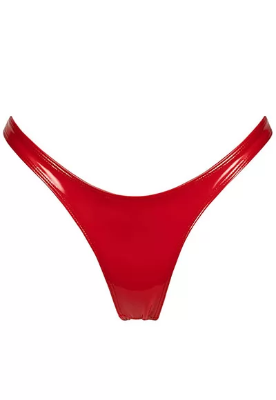 S vinyl red Thong