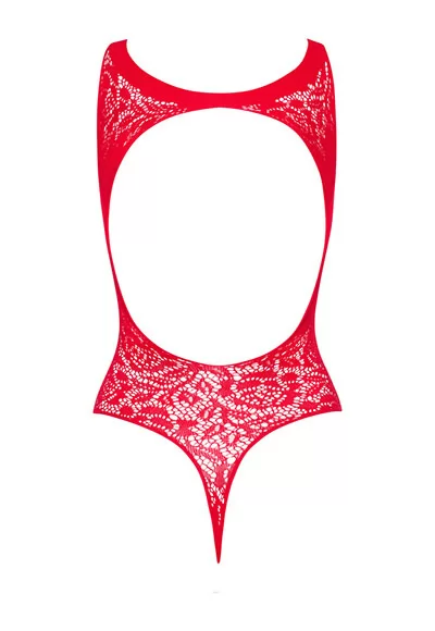 Crotchless teddy Red B120