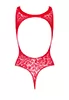 Crotchless teddy Red B120