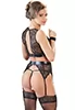 Open lingerie lace and handcuffs 3 pieces