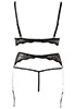 Pearls open bra suspender 3 pieces