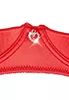 Red shelf bra suspender belt and string