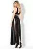 Saint Raphael black long slit skirt