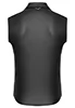 Sleeveless shirt in matte black for men