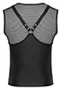 Sleeveless top in matte black for men