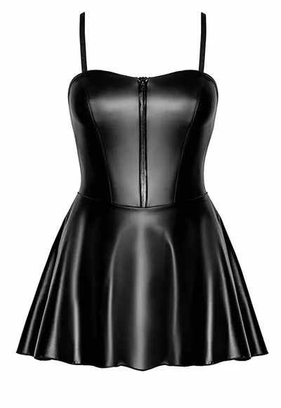 Zipped corset wetlook mini dress Dreamer