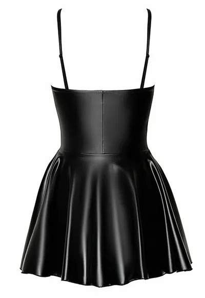 Zipped corset wetlook mini dress Dreamer