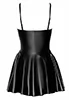 Zipped corset wetlook mini dress Dreamer