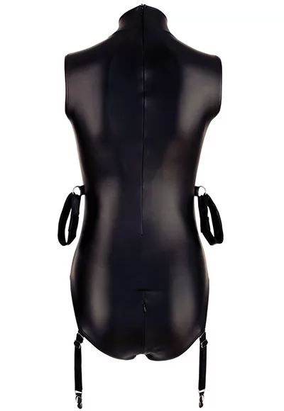 Faux leather fetish body with zips