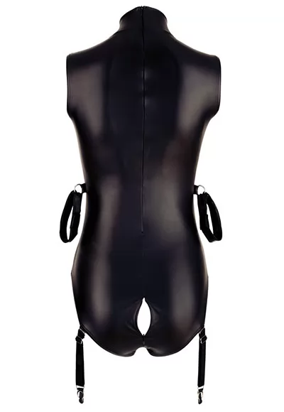 Faux leather fetish body with zips