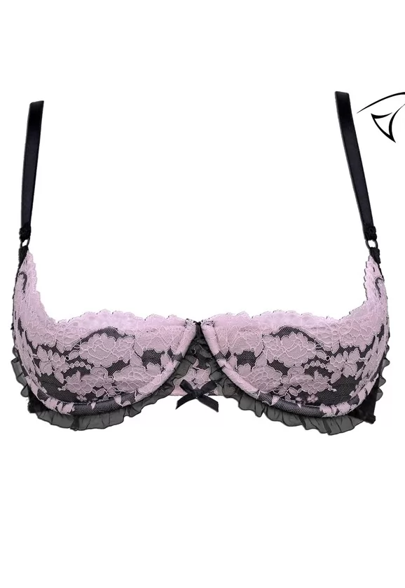 Luxury Dragee lace half cup bra