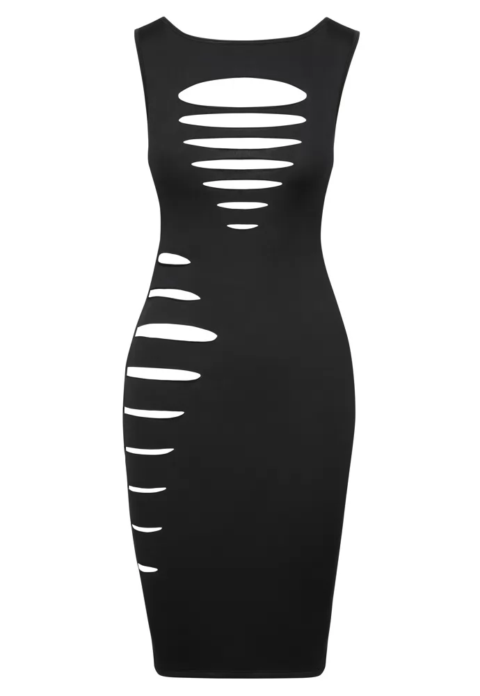 Bodycon dress cut-out neckline