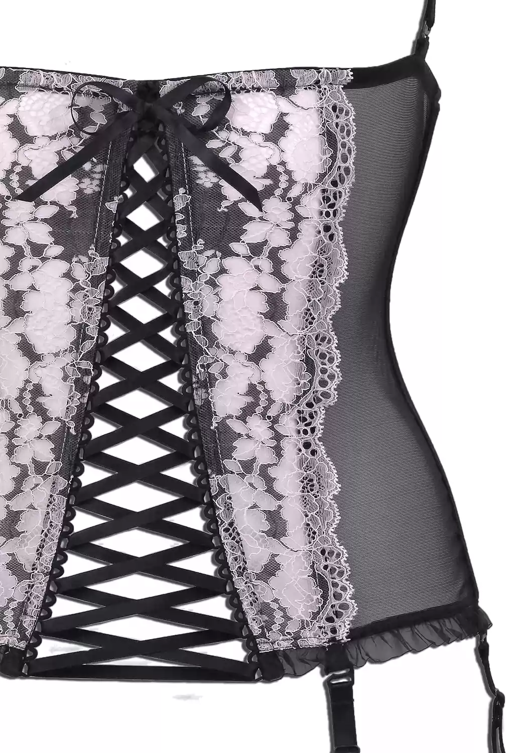 Luxury Dragee lace basque without cups