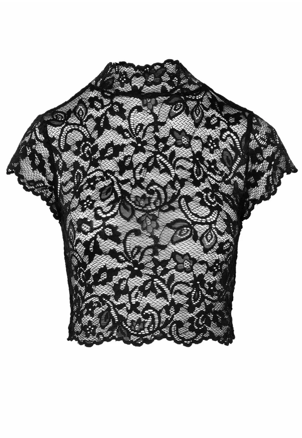 Stretch sheer lace top Essence