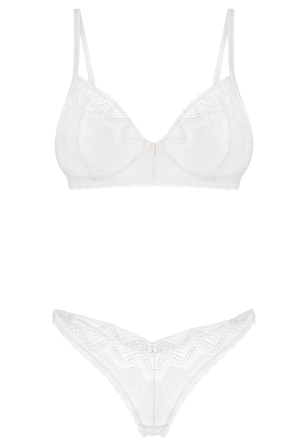 Alissium white 2 pieces lingerie set