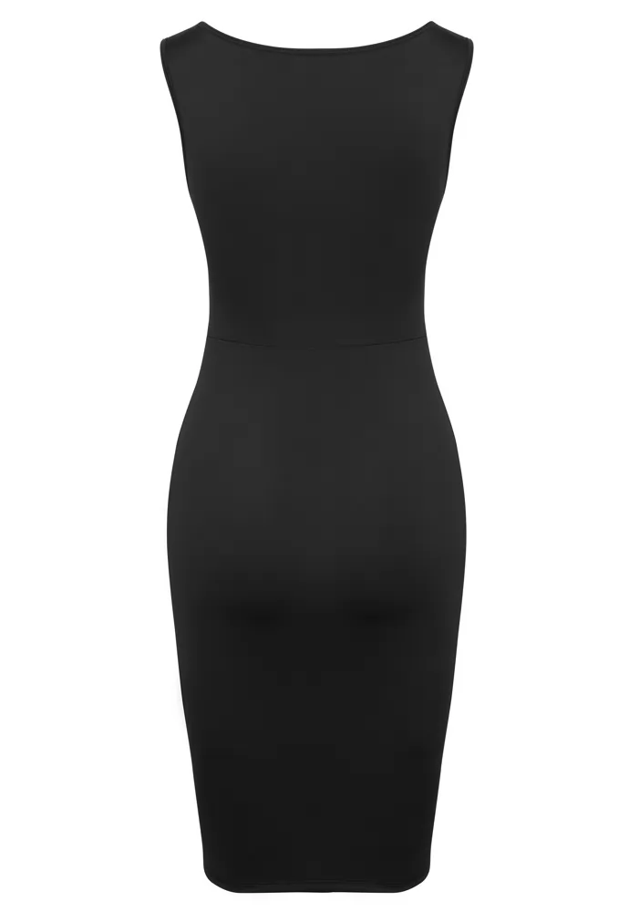 Bodycon dress cut-out neckline