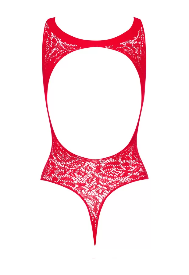 Crotchless teddy Red B120