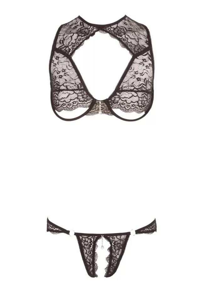 Sexy lace open lingerie 2 pieces