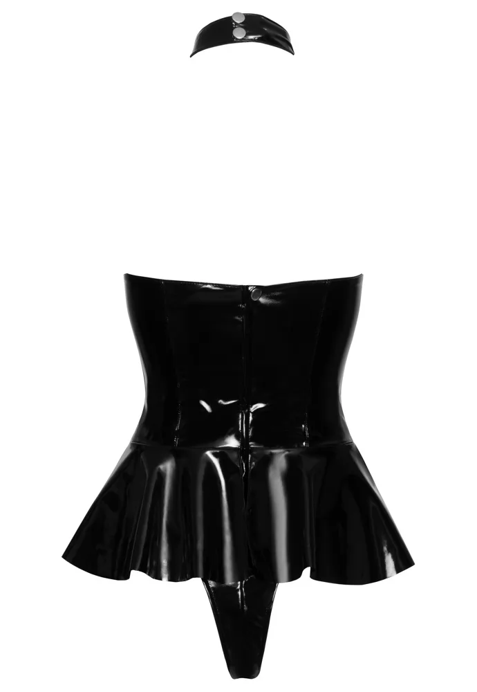 Vinyl Body like a corset and flared skirt