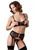 Lingerie ouverte ensemble jarretelles 3p