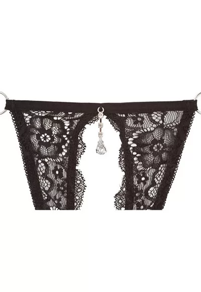 Lingerie émoustillante ouverte dentelle 2p