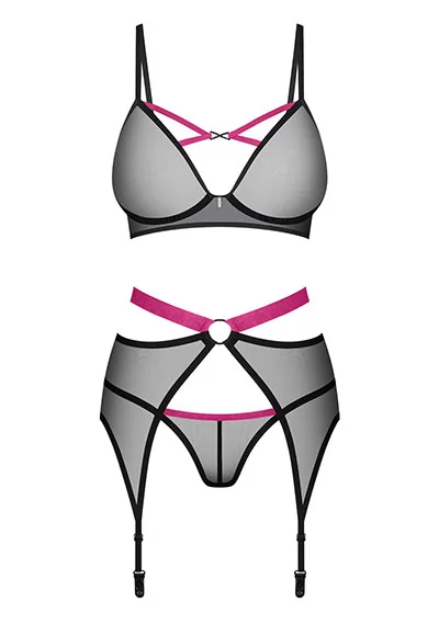 Novenes lingerie 3 pièces noir